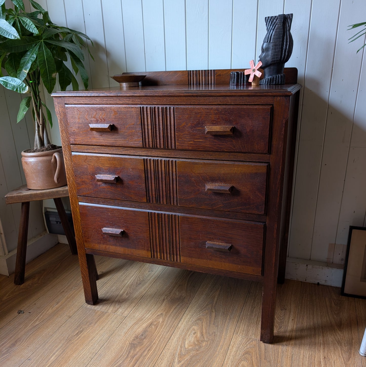Small Antique Oak Chest of Drawers
