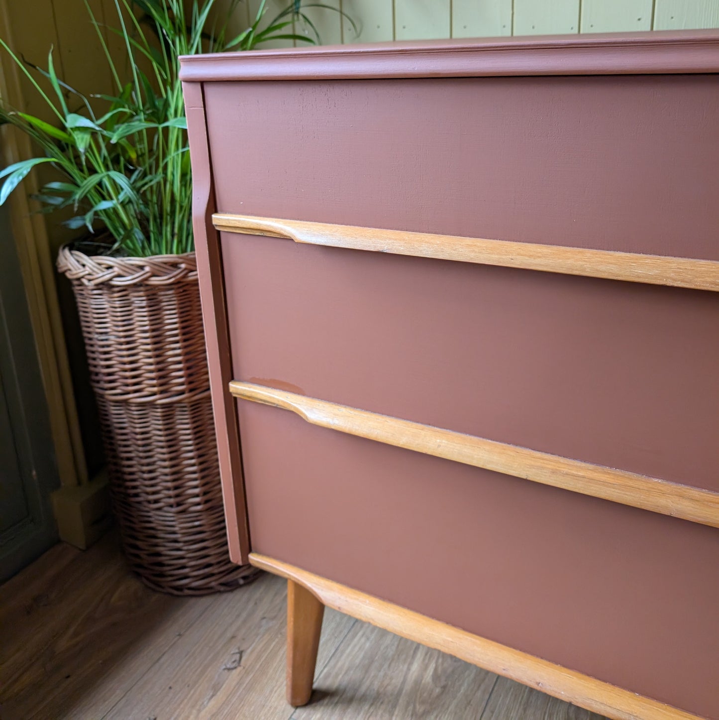 Small Painted Mid Century Chest of Drawers