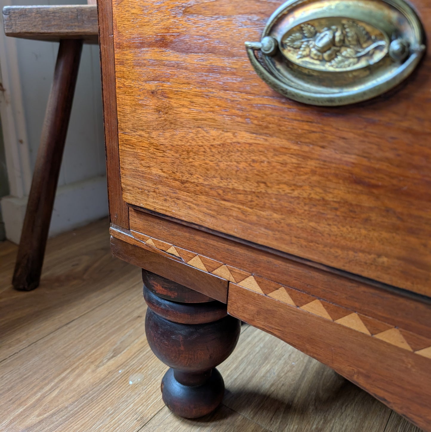 Antique Inlaid Walnut Chest of Drawers