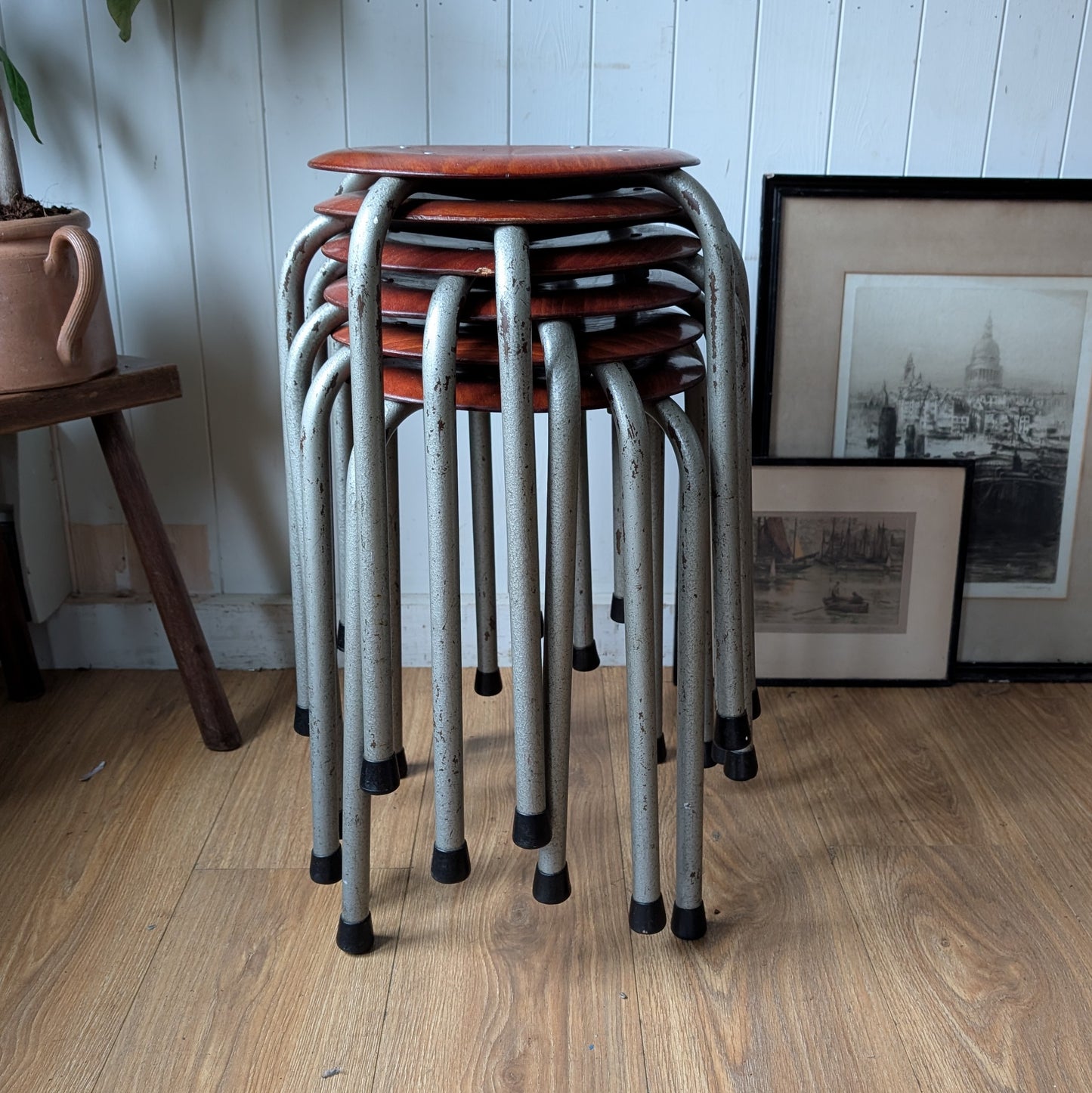 Vintage Danish Stacking Stool