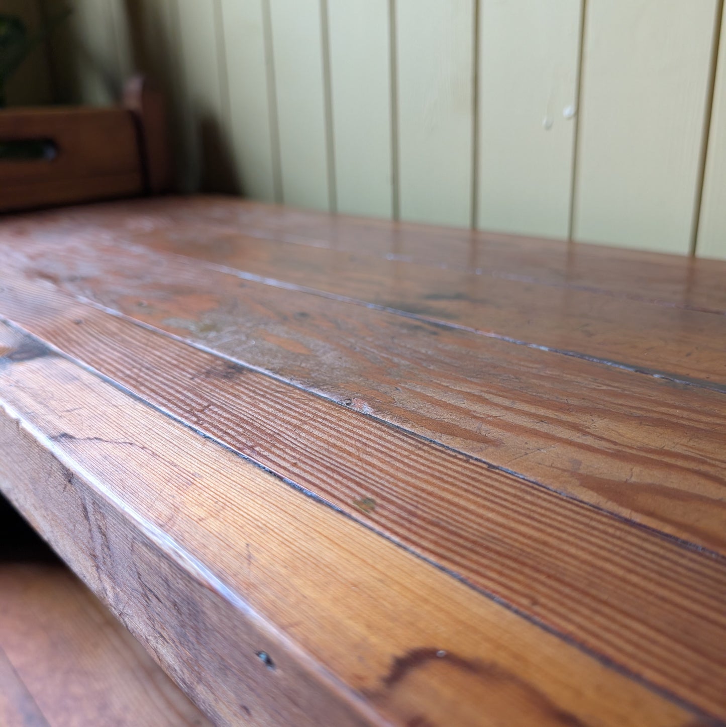 Antique Bench Seat with Shelf
