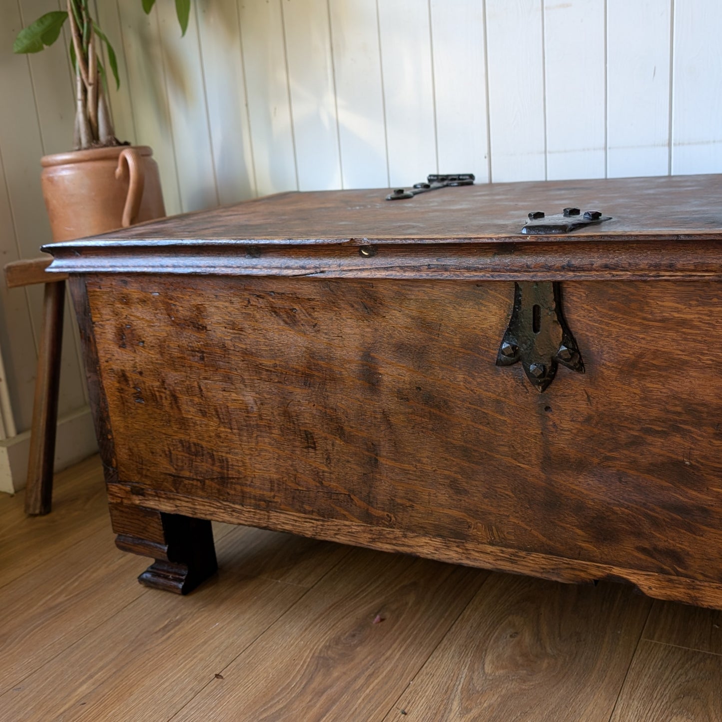 Rustic Antique Oak Chest
