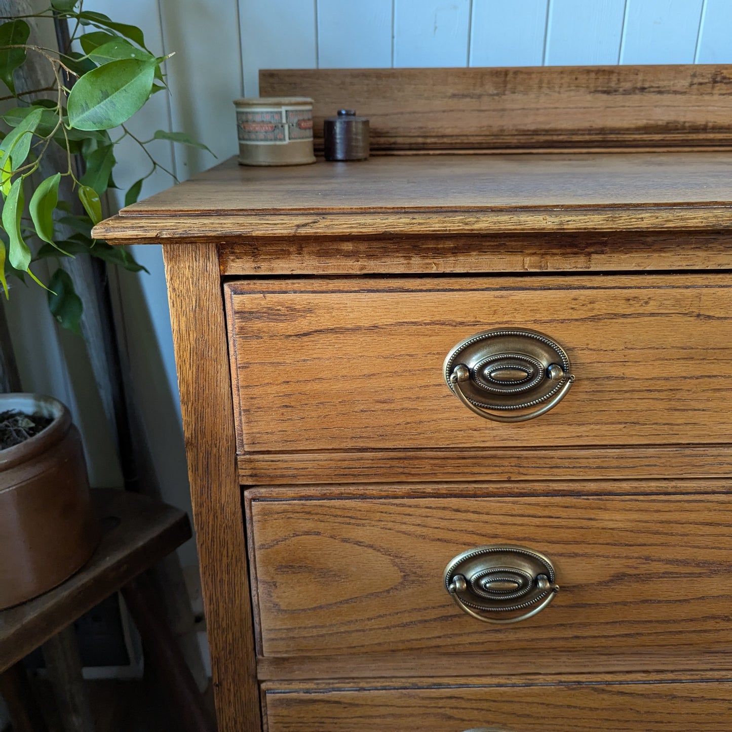 Small Antique Oak Chest of Drawers