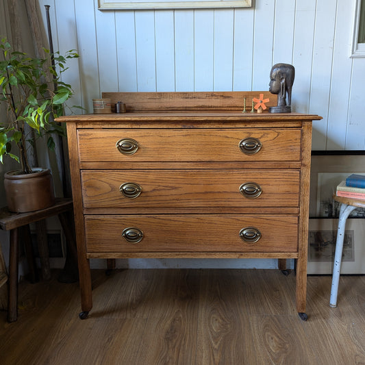 Small Antique Oak Chest of Drawers