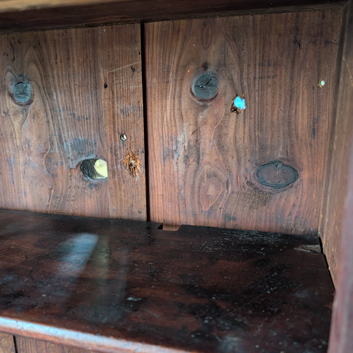Rustic Victorian Glazed Wall Cabinet
