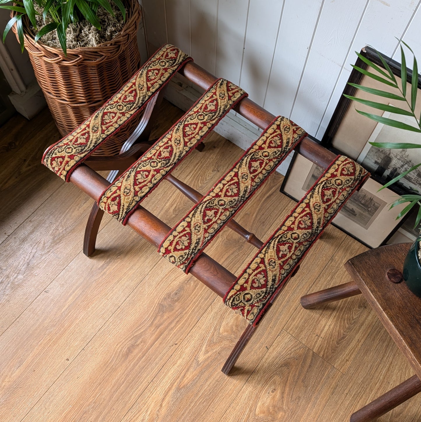 Vintage Folding Luggage Rack