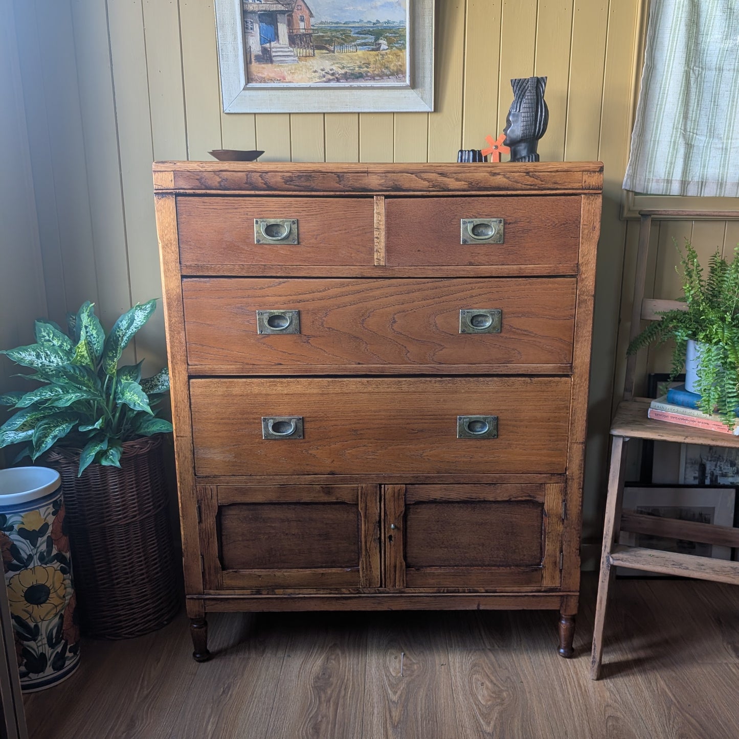 1940s RAF Campaign Chest Of Drawers