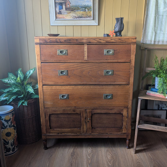 1940s RAF Campaign Chest Of Drawers