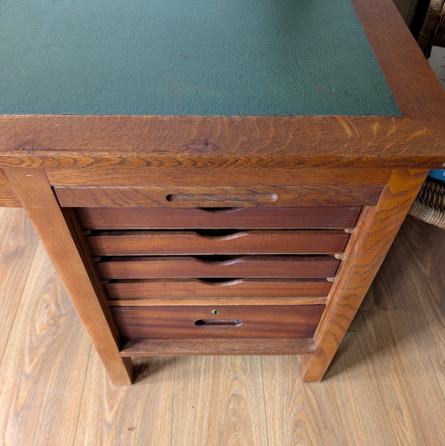 Vintage French Tambour Front Desk