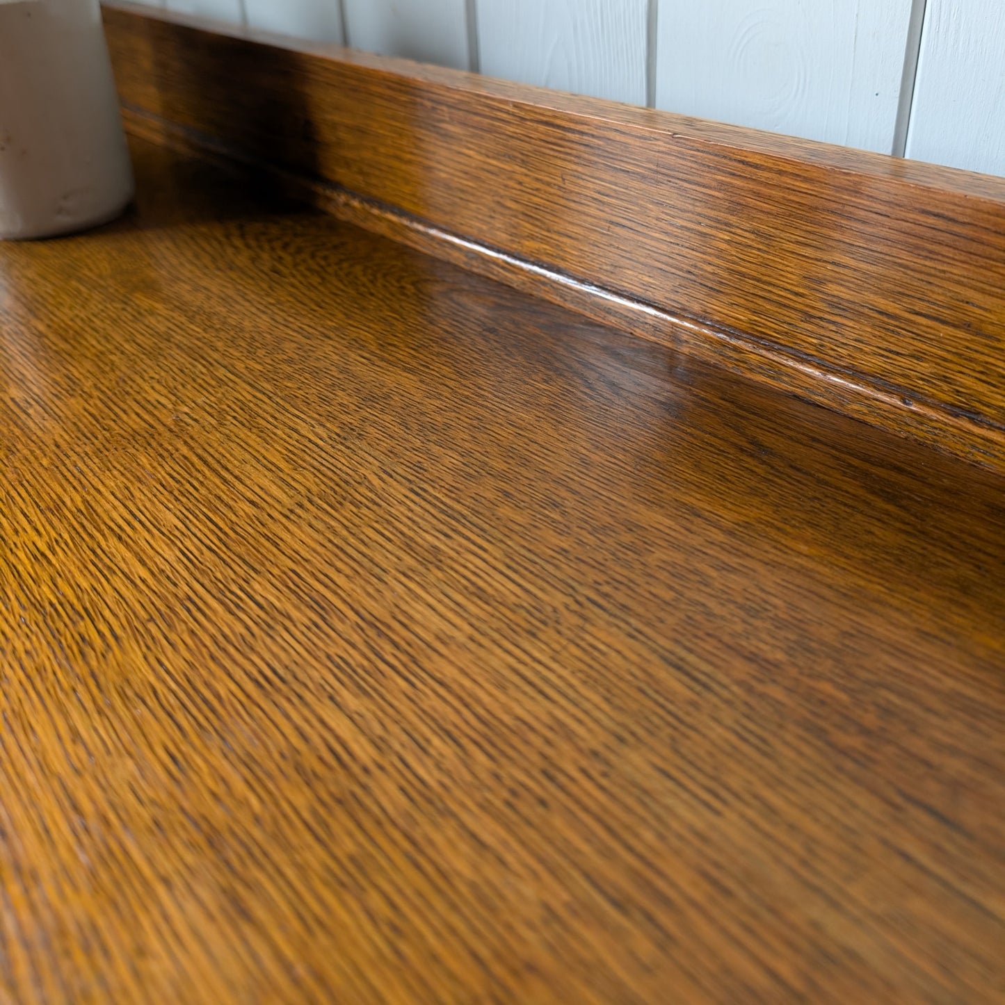 Small Low Antique Oak Chest of Drawers