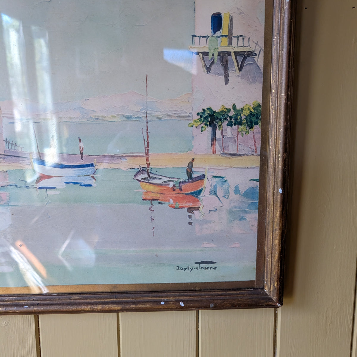 Mid Century Print "Santa Margarita" by C.R. Doyly-John