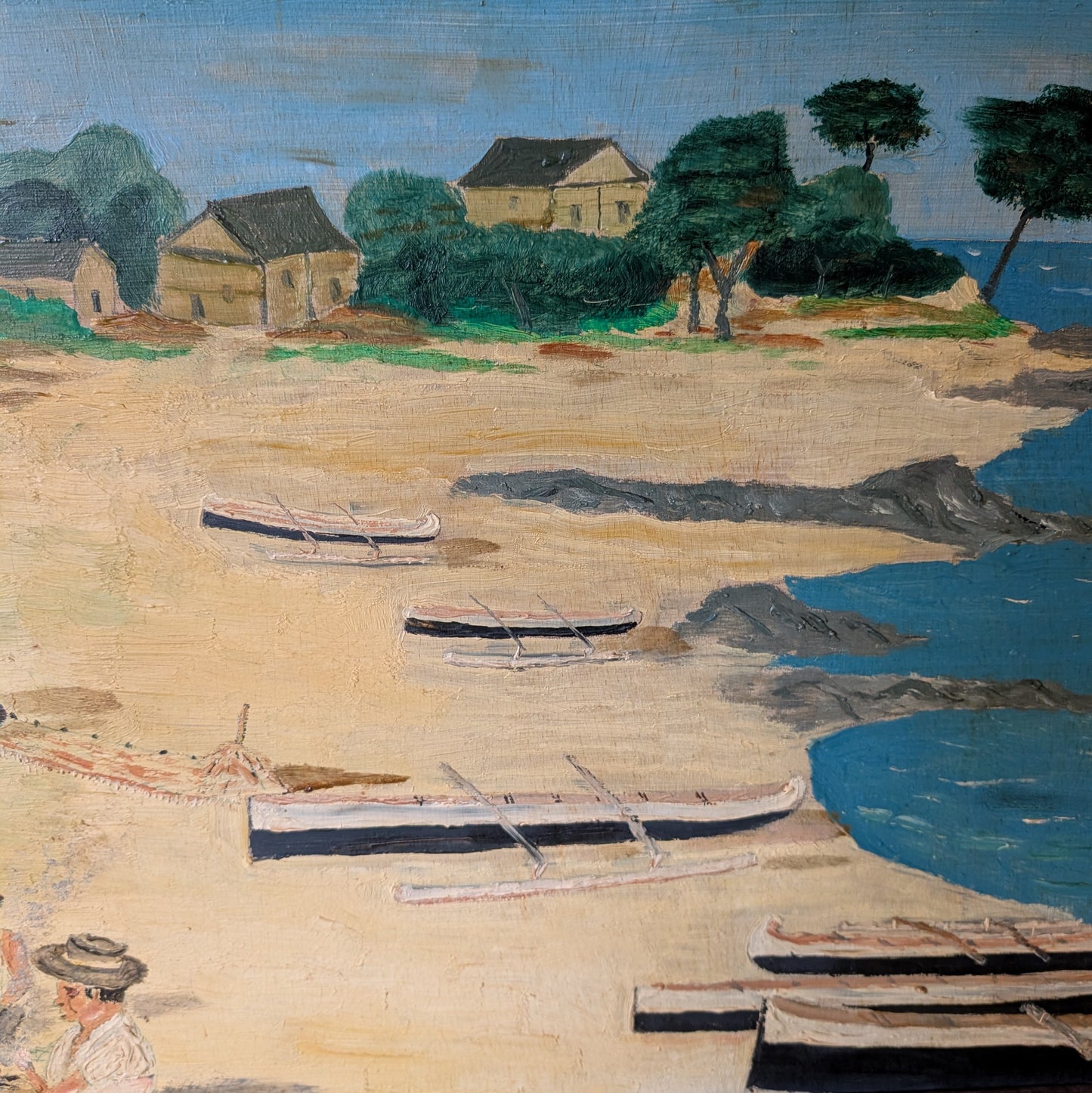 Vintage French Oil Painting "Quiet Waters"