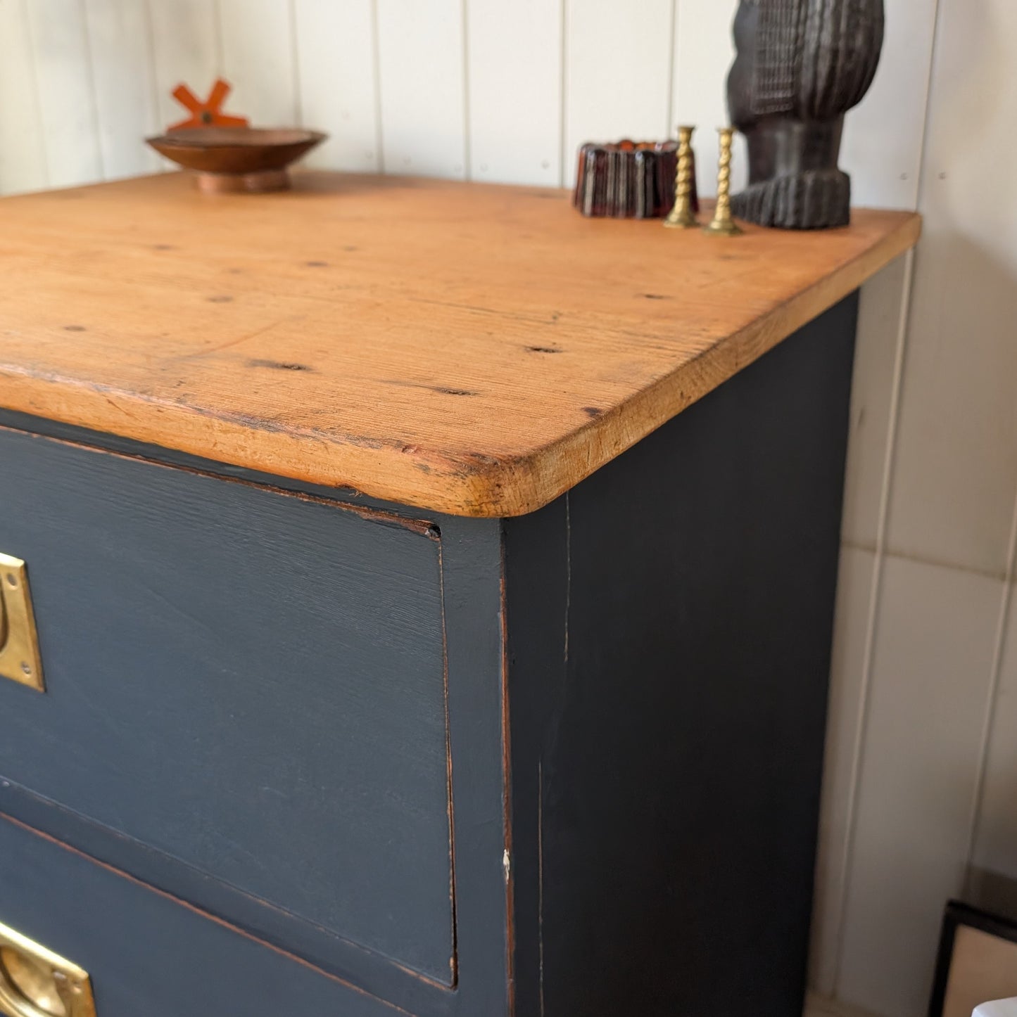 Small Antique Campaign Chest