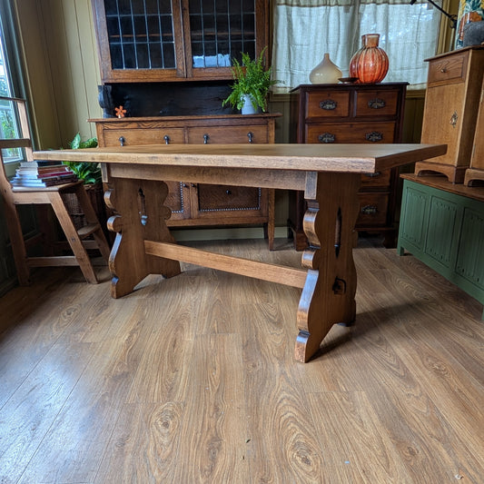 Antique Oak Refectory Table