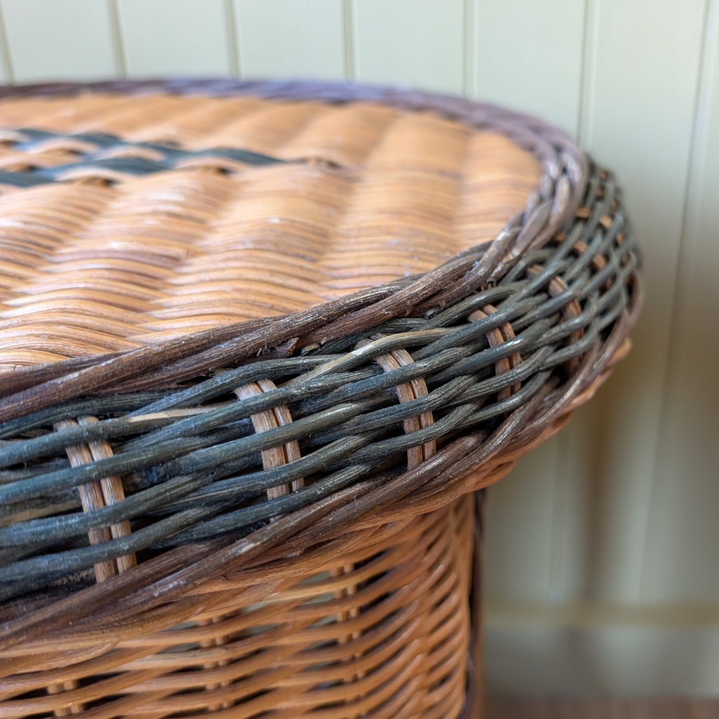 Vintage Wicker Side Table