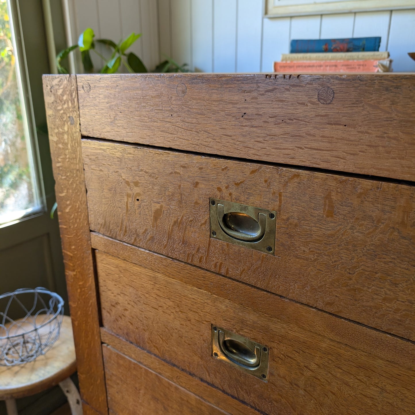 Antique Oak Bank of Drawers [ref:7380]
