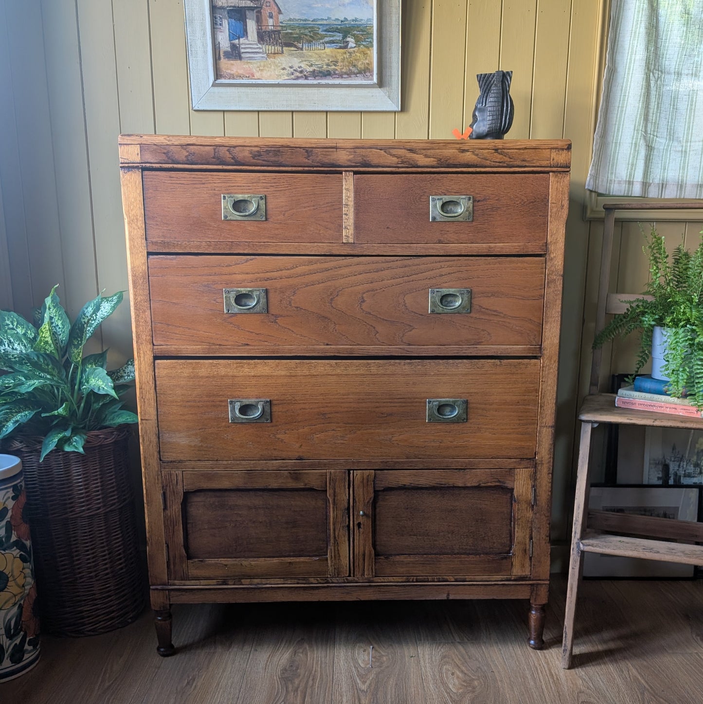 1940s RAF Campaign Chest Of Drawers