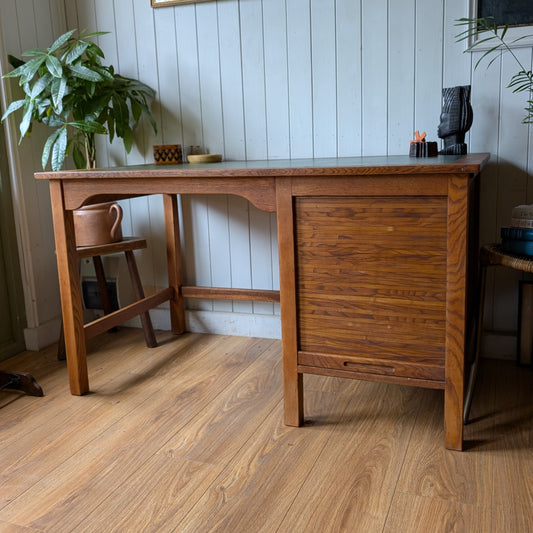 Vintage French Tambour Front Desk