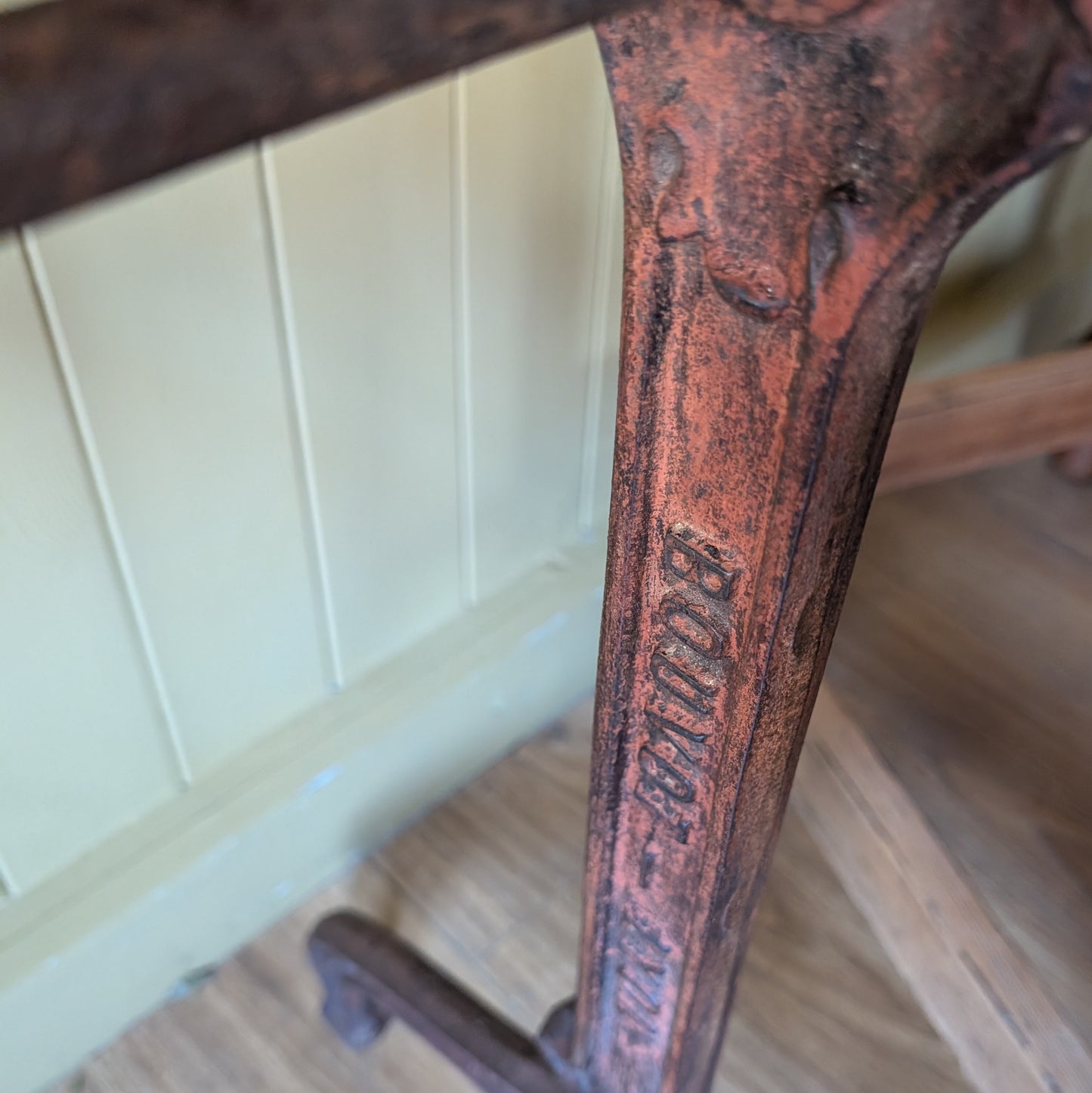 Antique French Cast Iron Table by