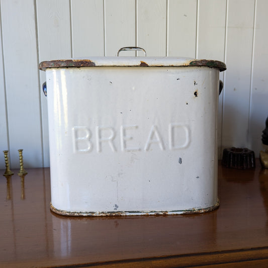 Vintage Enamel Bread Bin