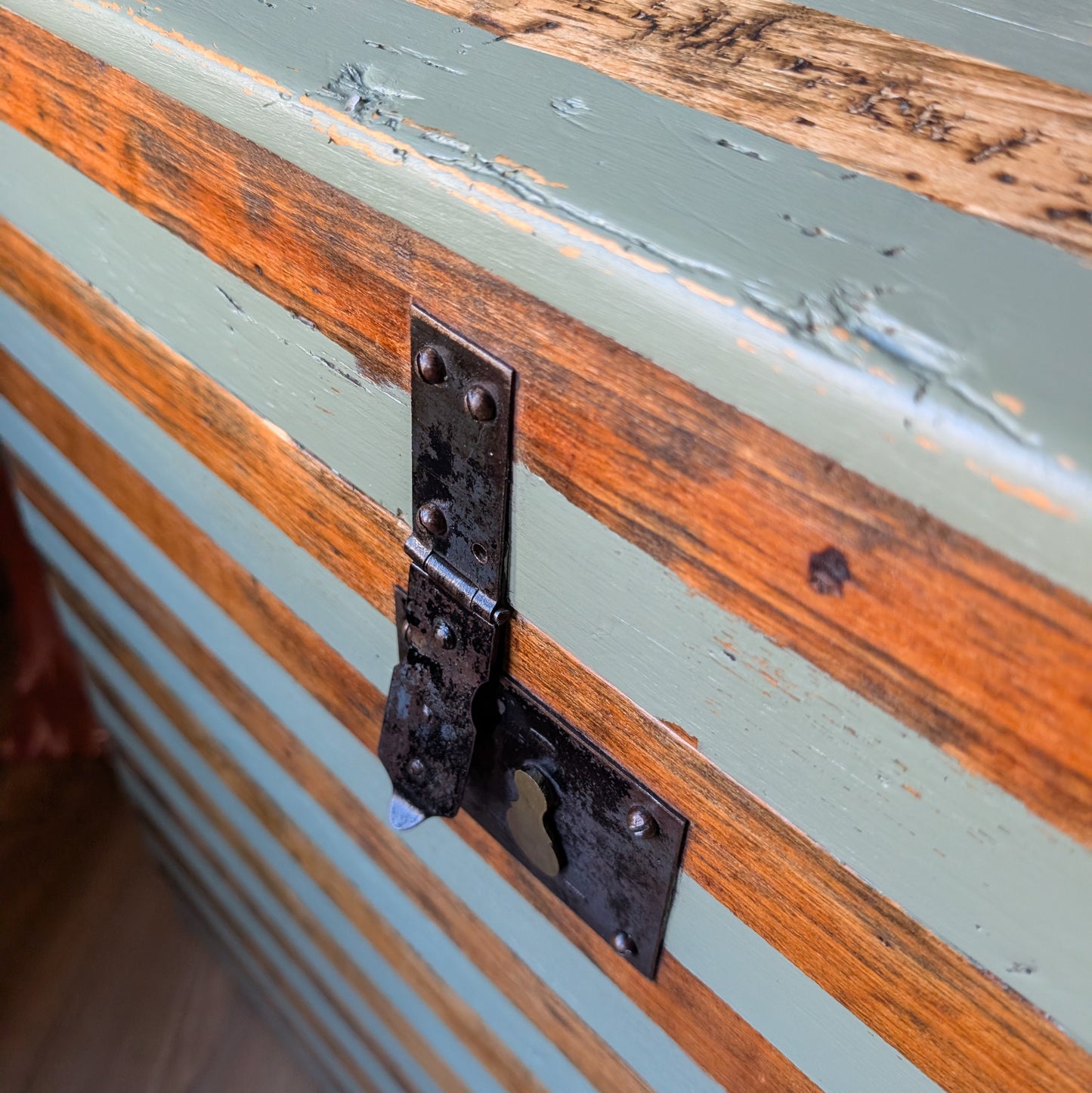 Painted Antique Dome Top Chest