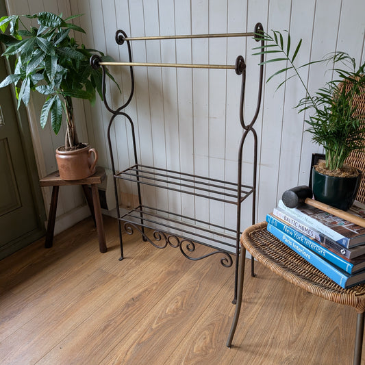 Antique Towel Rail with Shelves