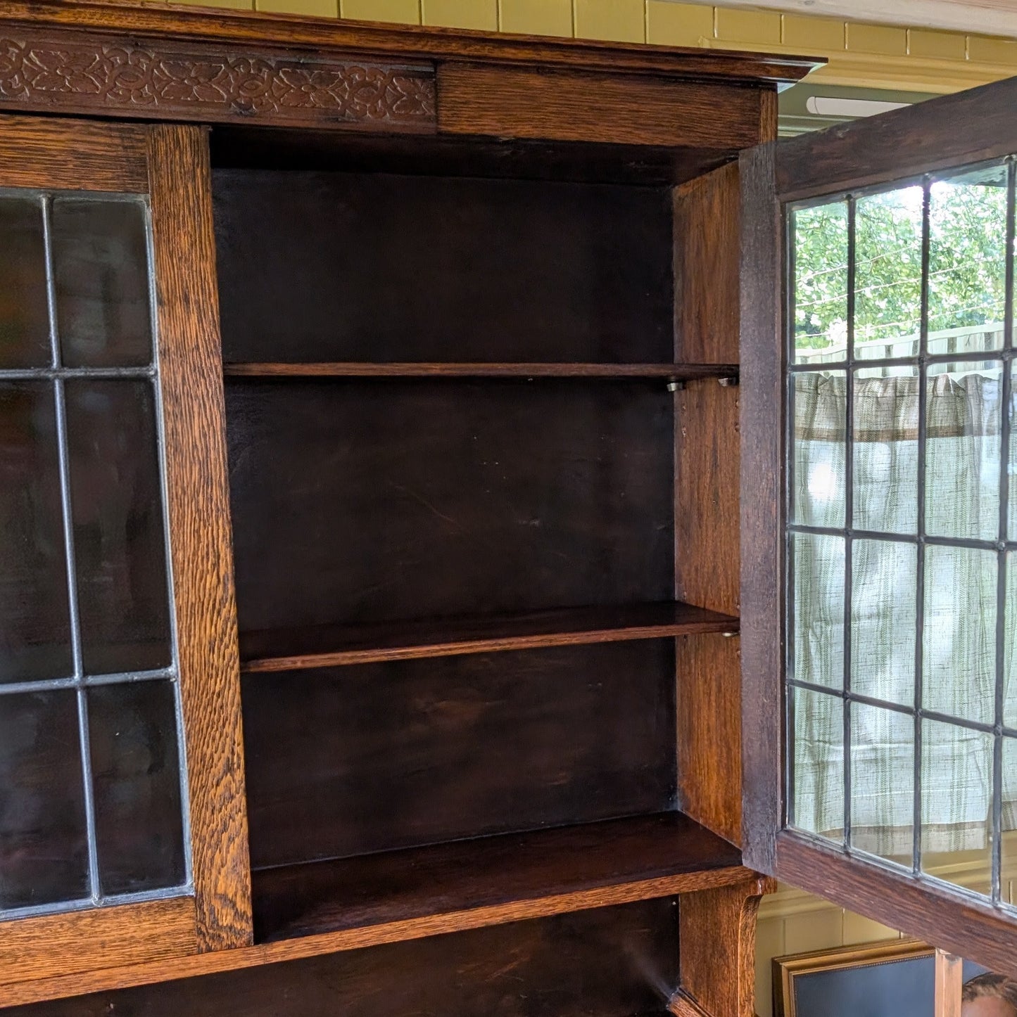 Arts and Crafts Glazed Oak Dresser