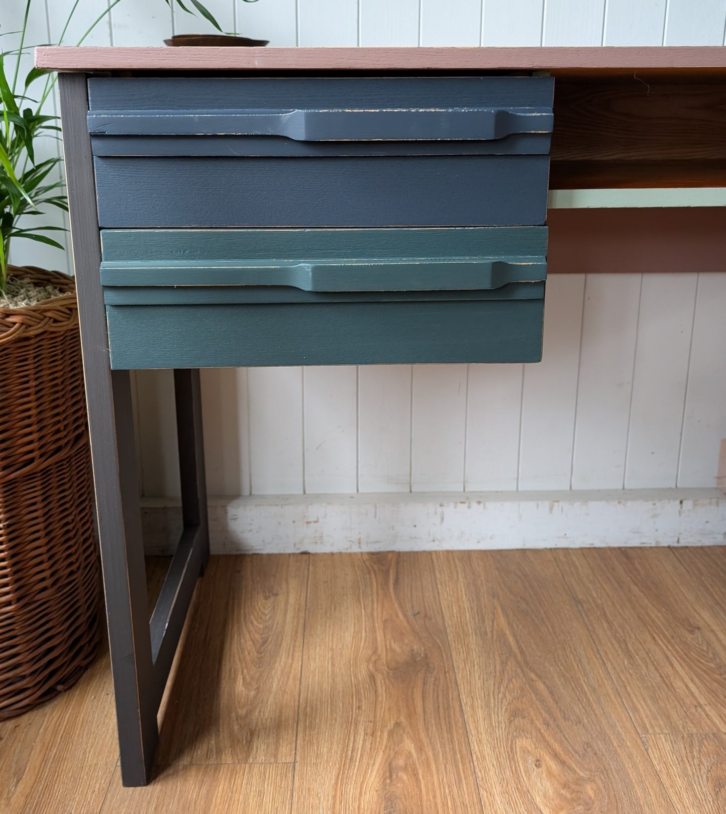 Painted Mid Century Desk