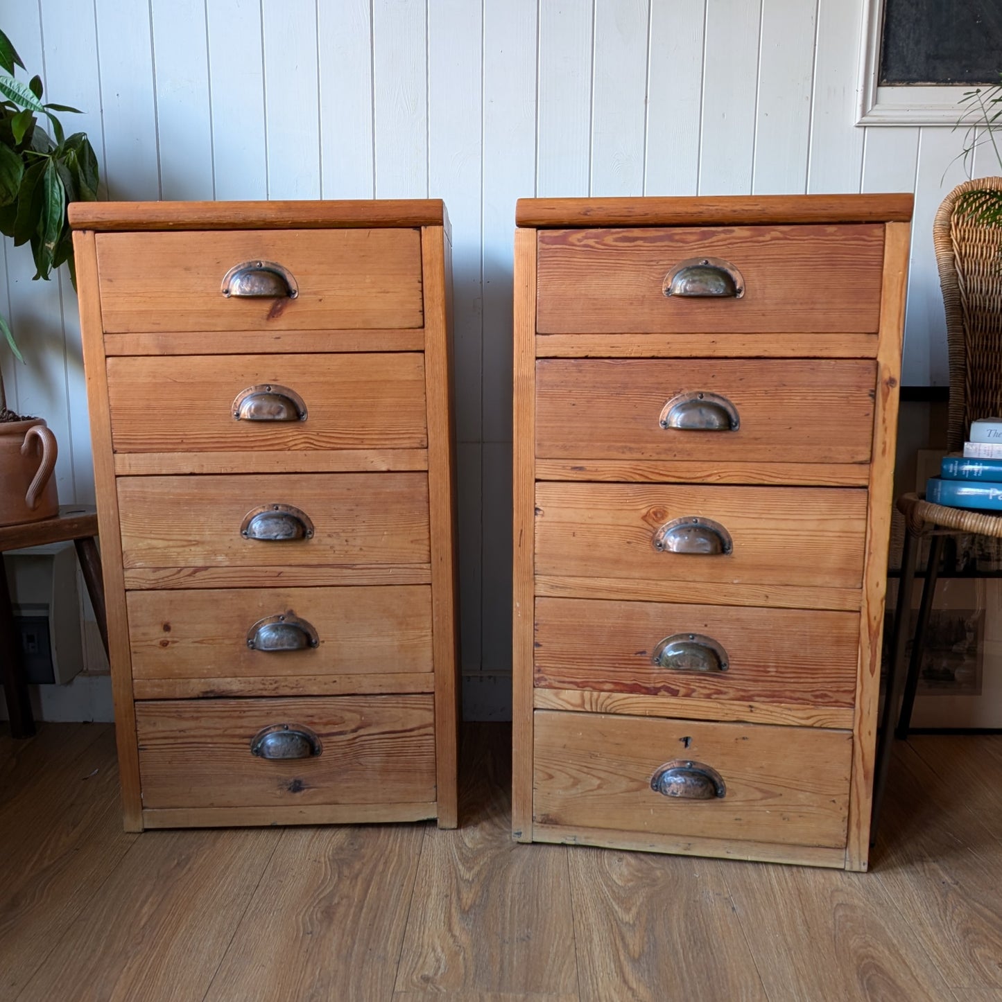 Pair of Antique Pine Drawers