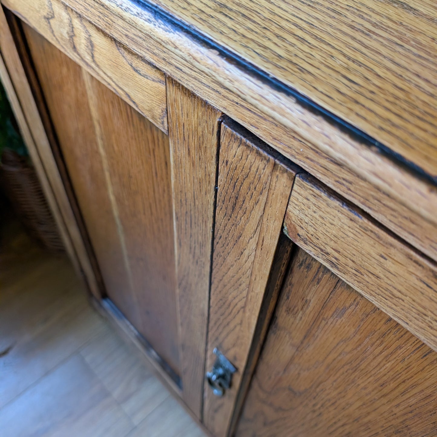 Antique Oak Shoe Cupboard