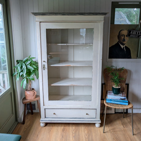 Large French Antique Glazed Cupboard