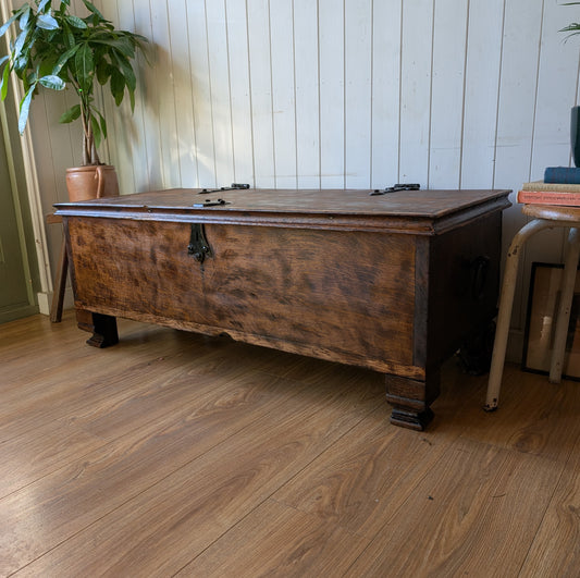 Rustic Antique Oak Chest