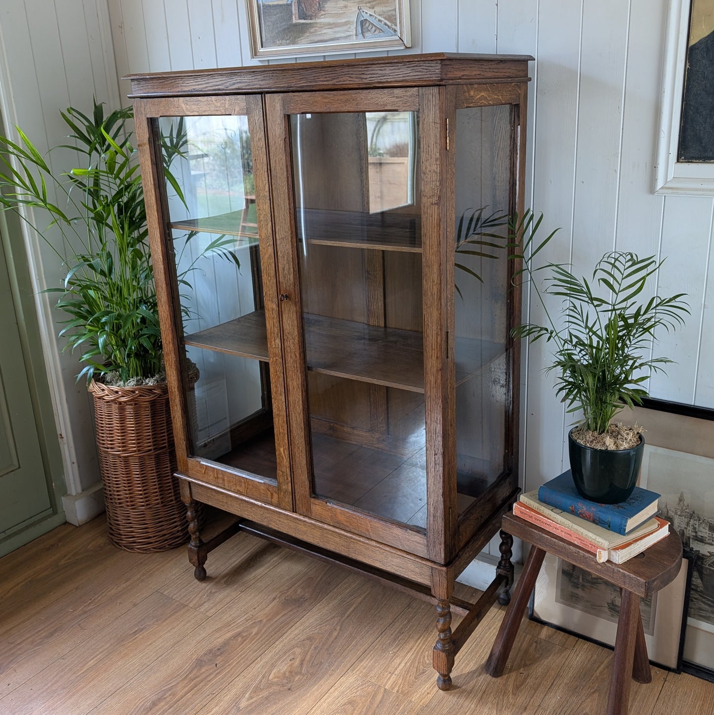 Antique Glazed Display Cabinet