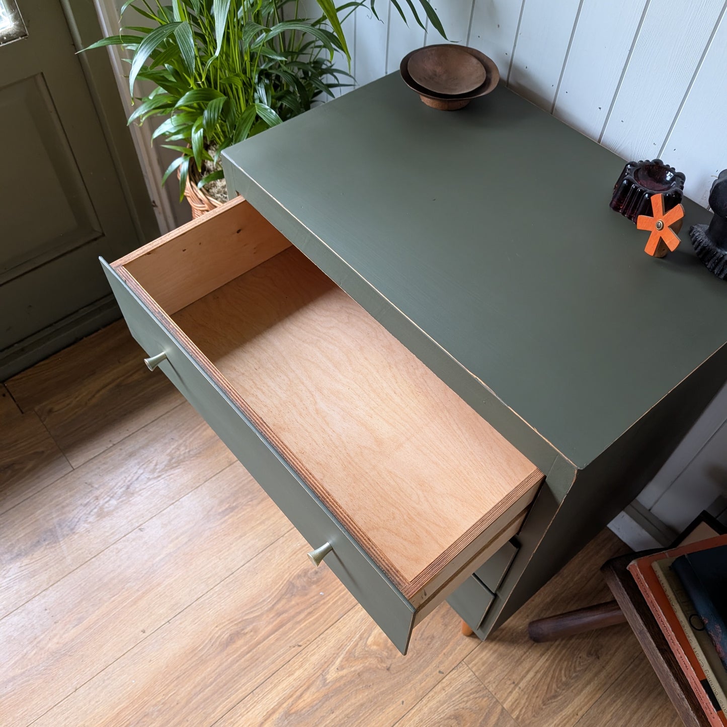 Small Painted Mid Century Chest of Drawers
