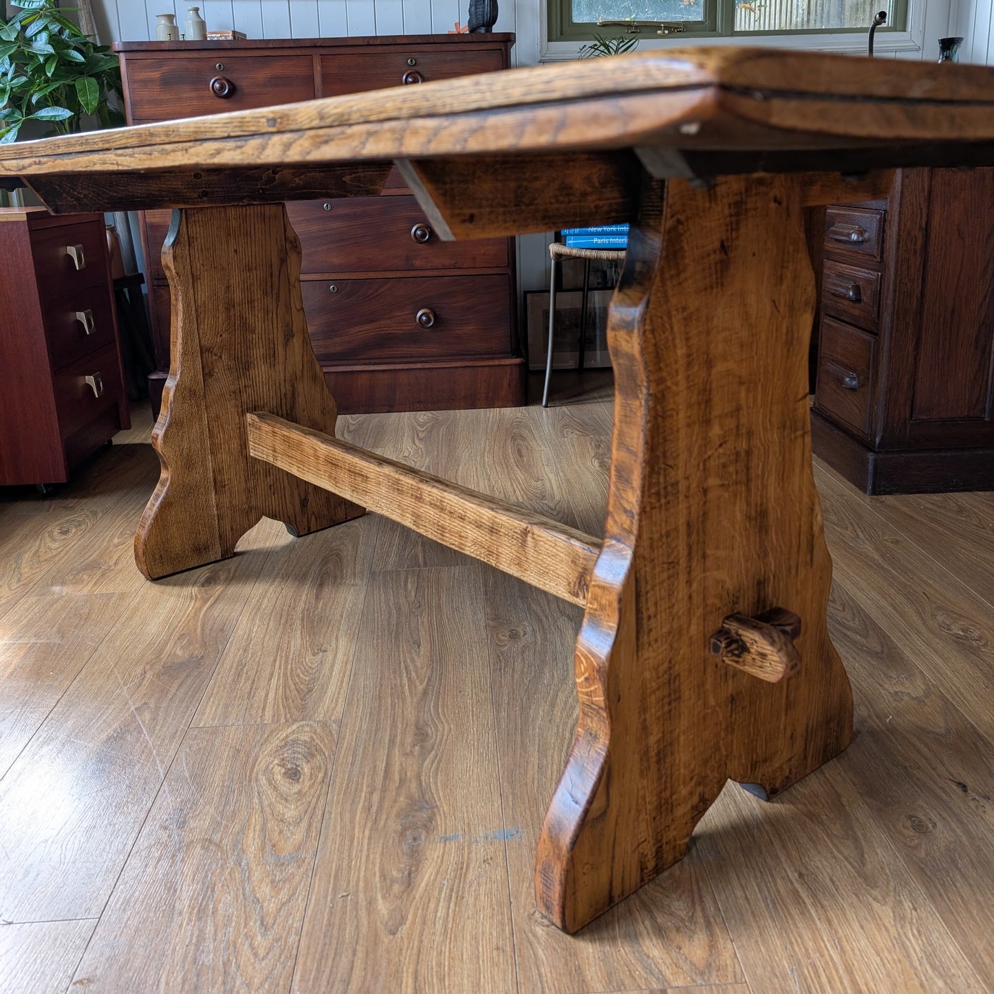 Rustic Oak Antique Dining Table