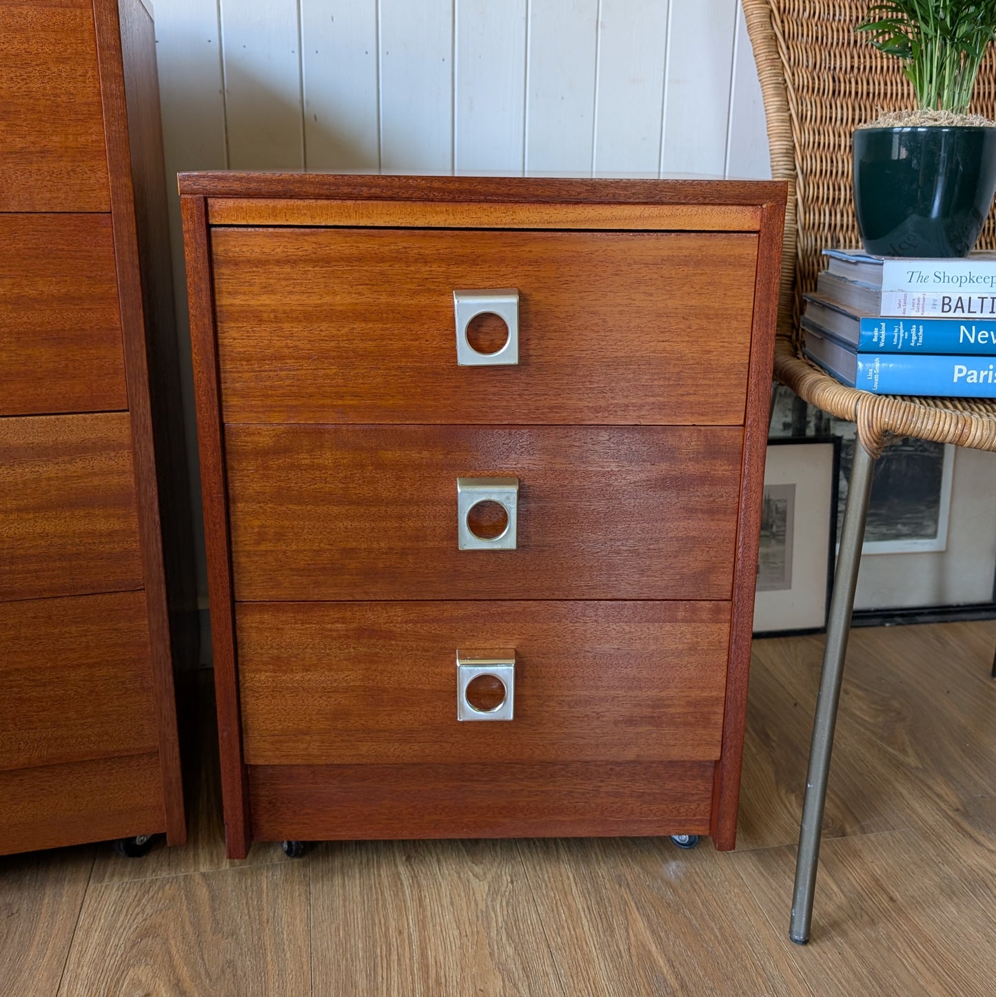 Small Mid Century Chest of Drawers and Bedside