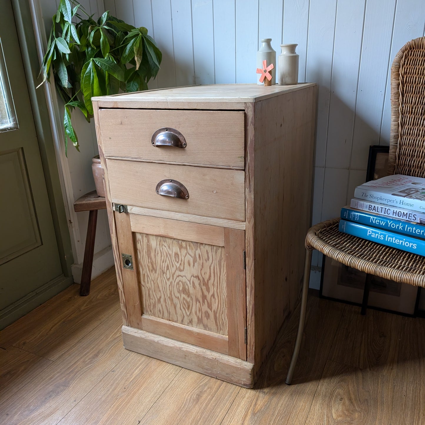 Small Antique Campaign Cupboard