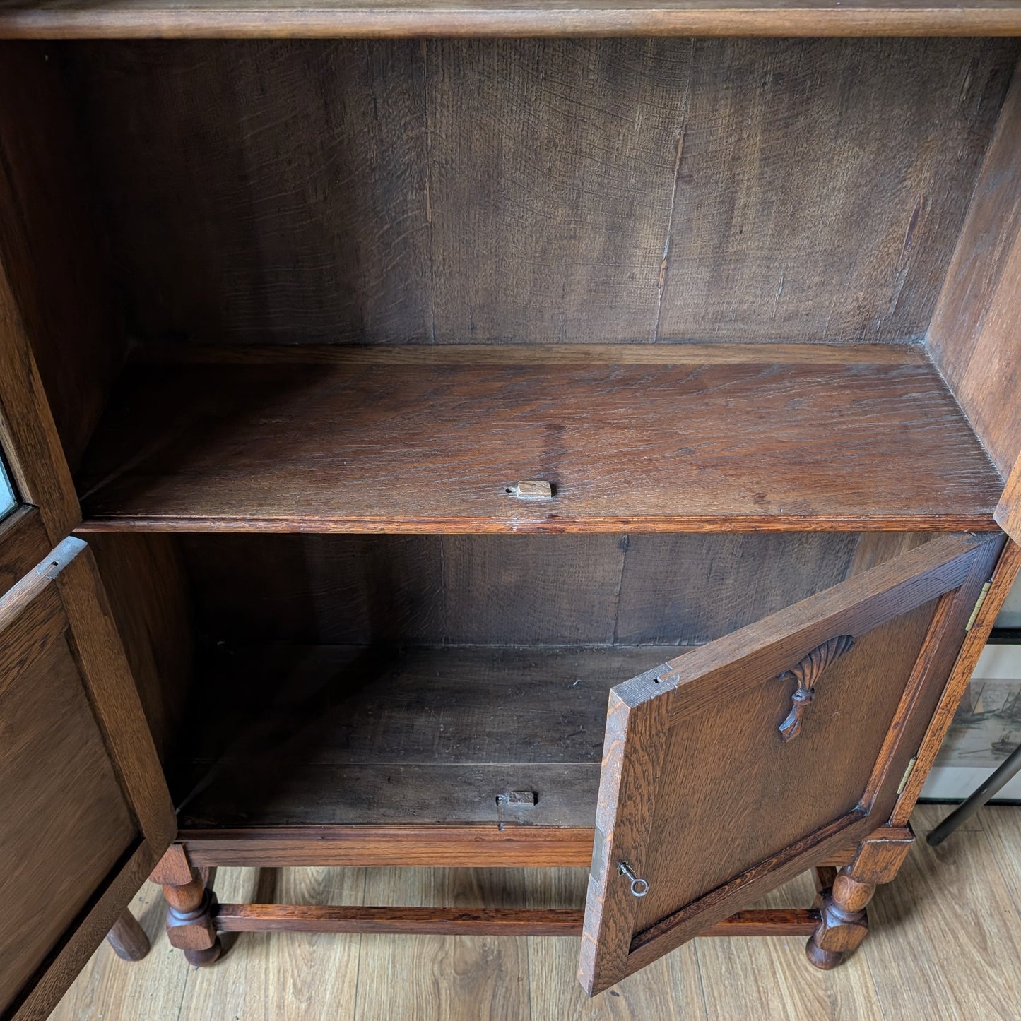 Glazed Oak Bookcase