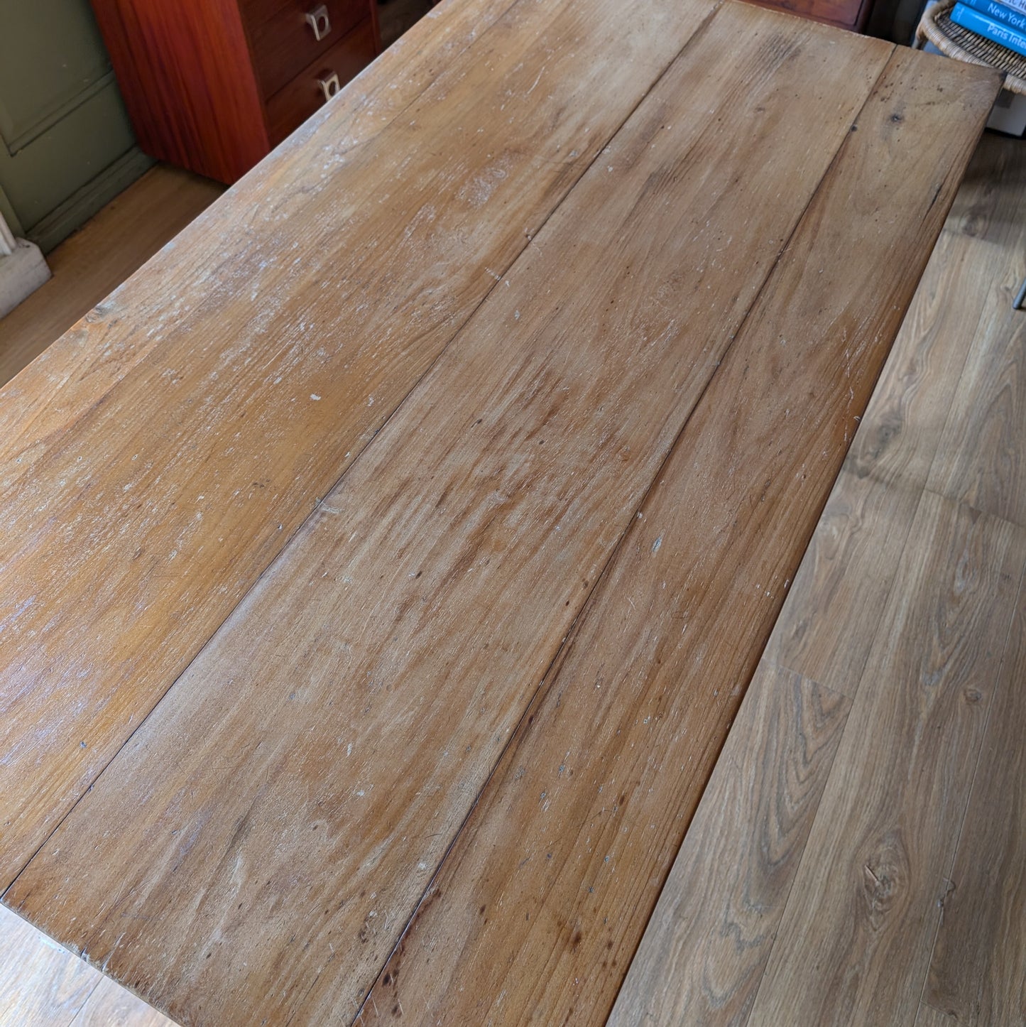 Victorian Kitchen Table and Six Chairs