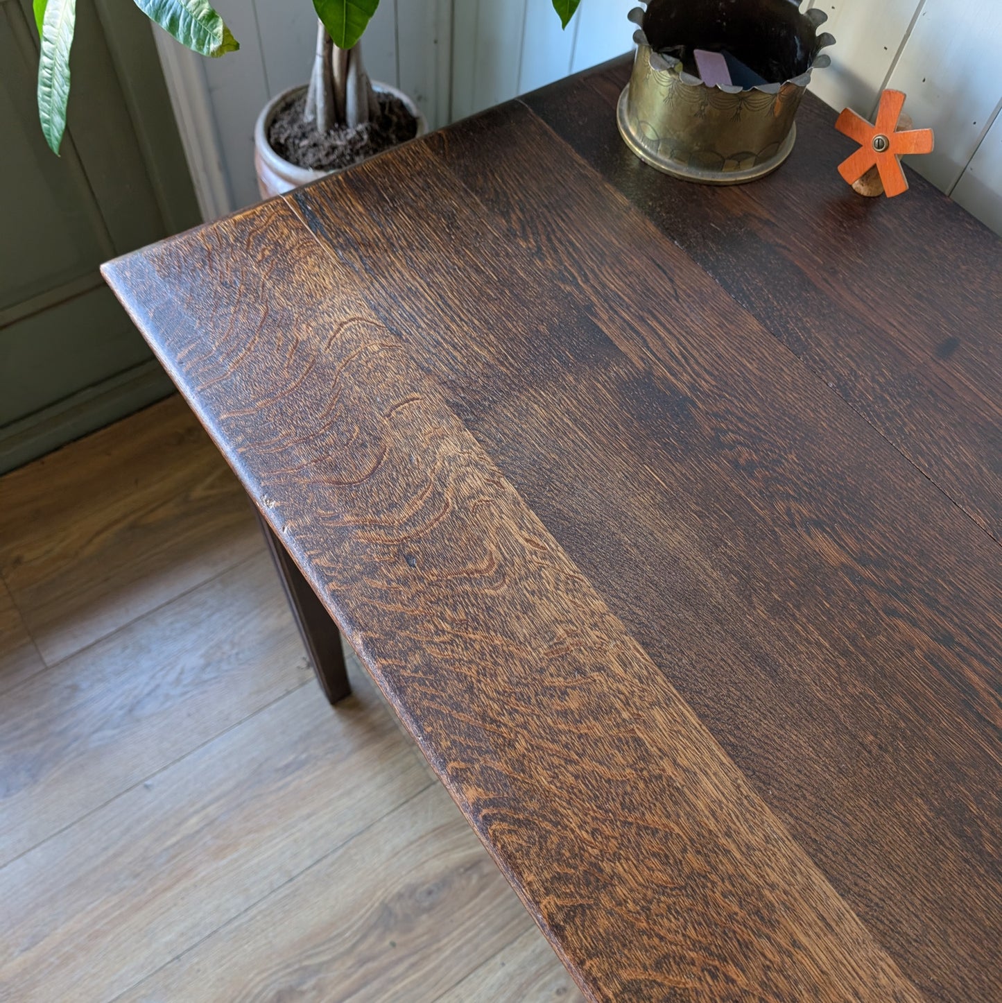Small Antique Oak Writing Desk