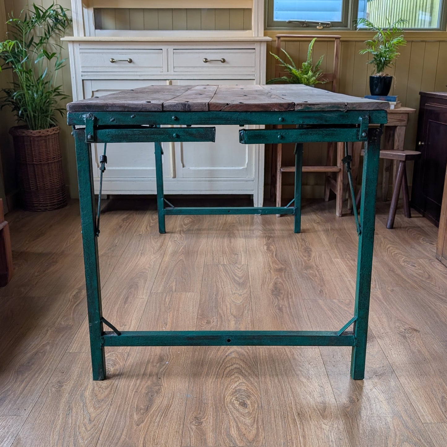 Reclaimed Industrial Style Trestle Table
