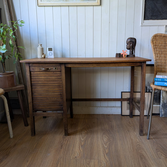 Antique French Tambour Front Desk