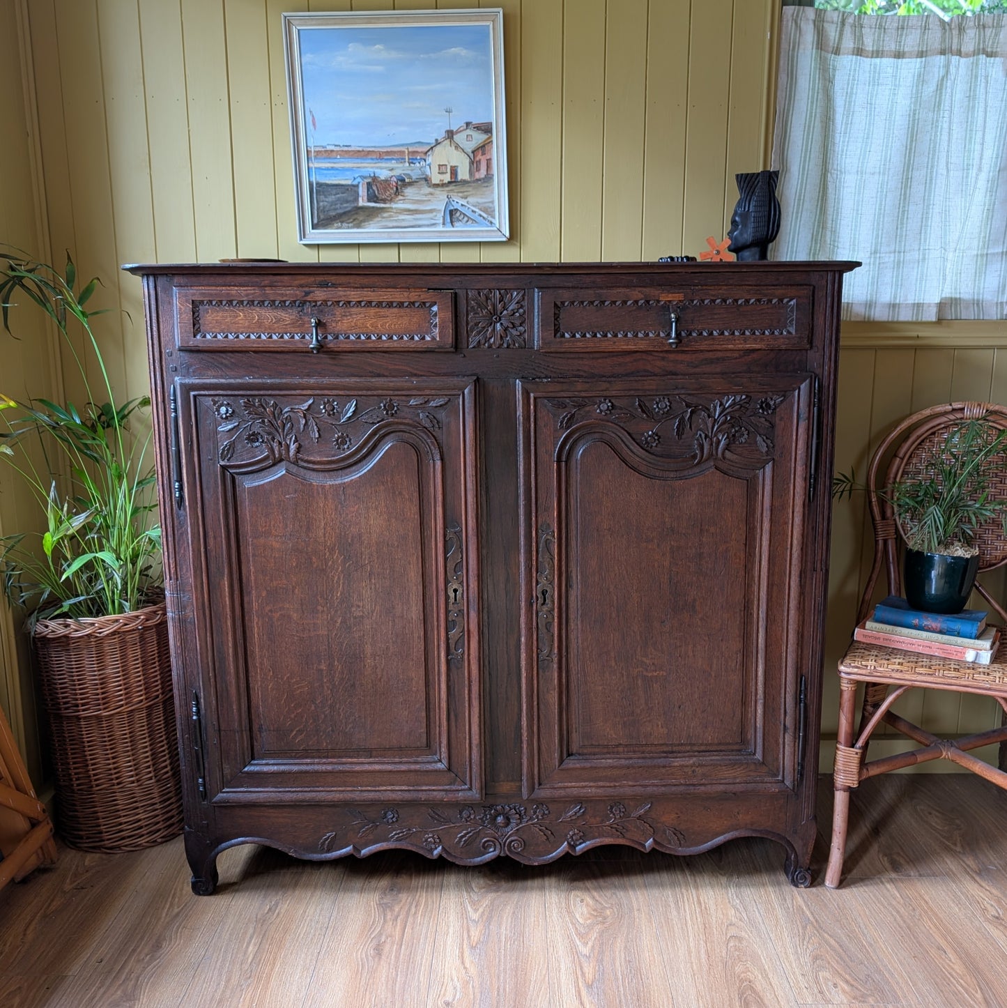 Rustic Antique French Cupboard