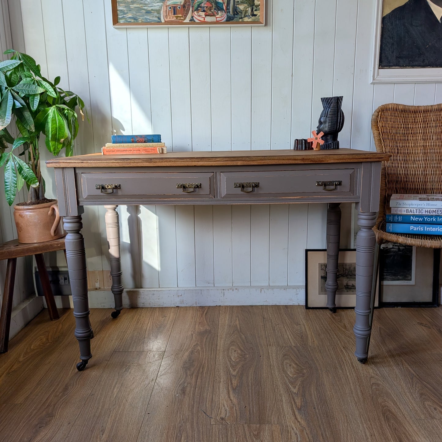 Painted Antique Writing Desk