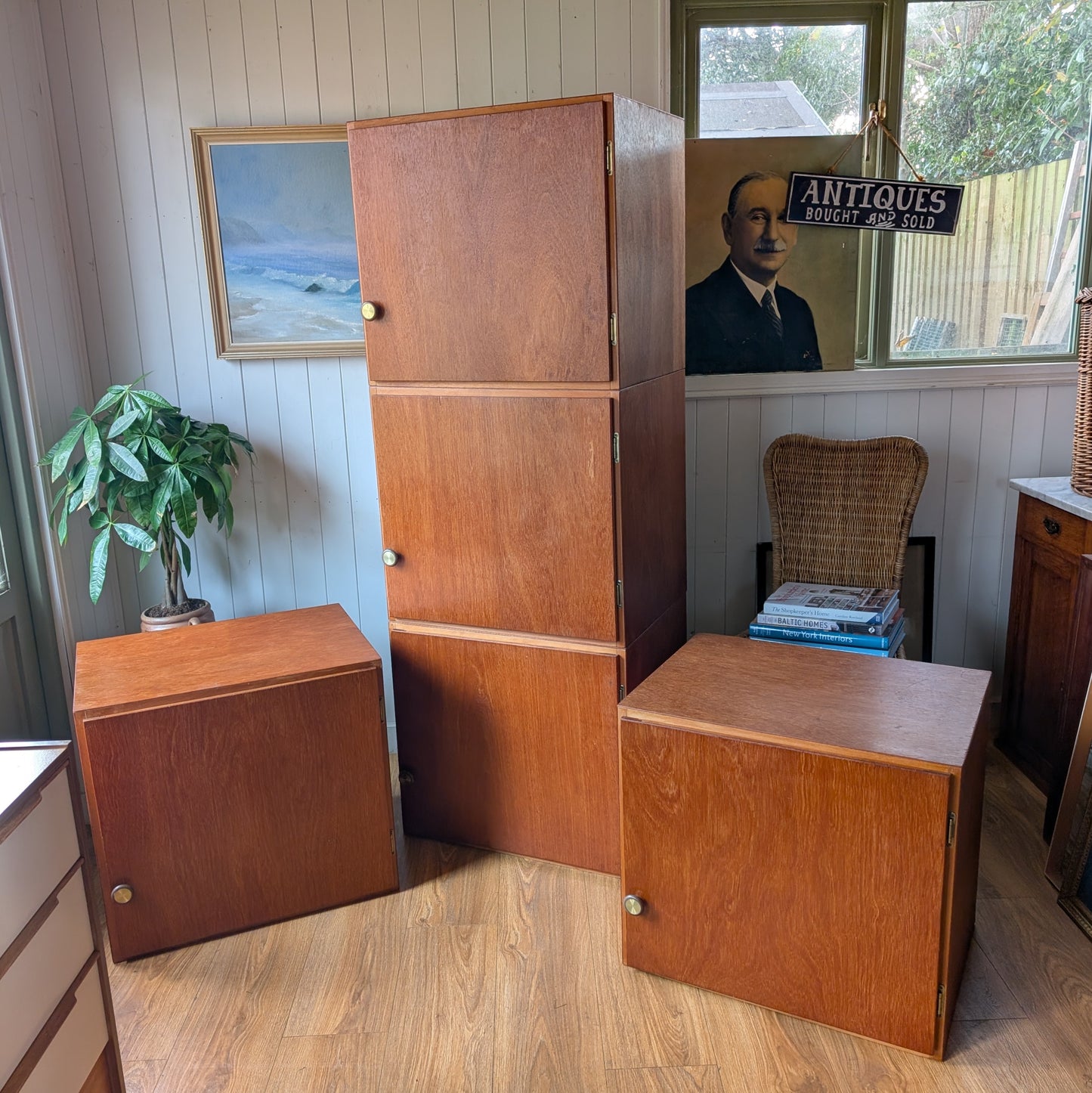 Individual Vintage Wood Boxes Cupboards