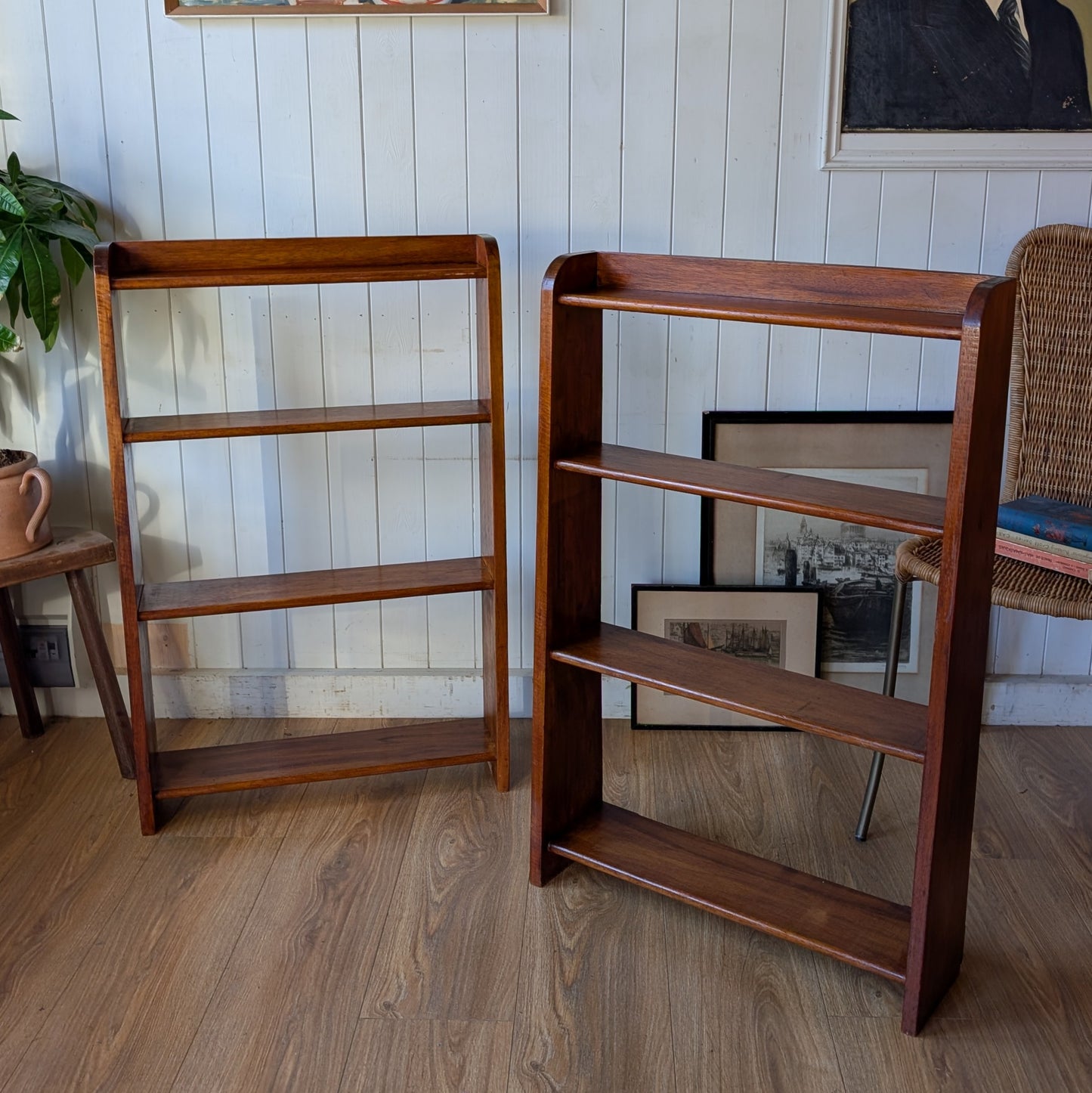Pair of Small Mid Century Wardrobes