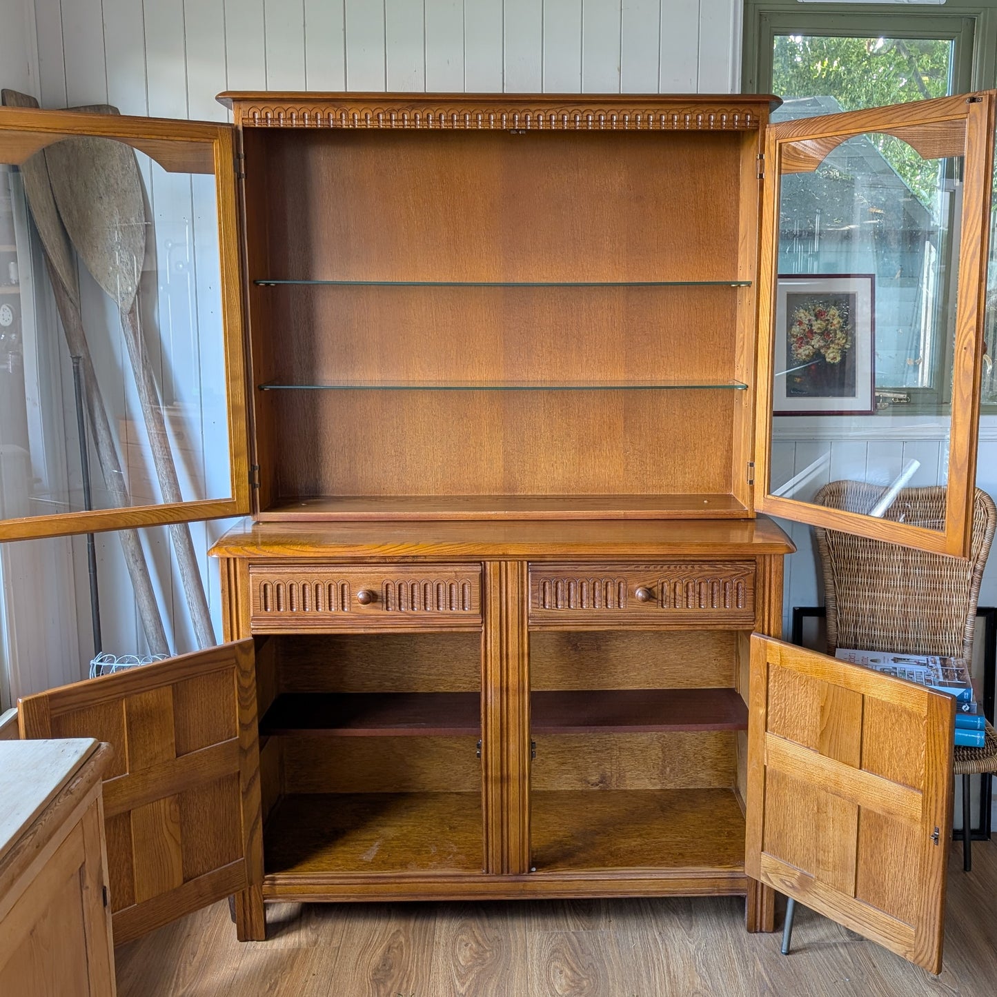 Vintage Glazed Oak Dresser