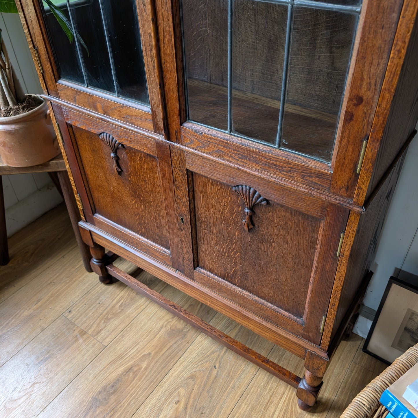 Glazed Oak Bookcase
