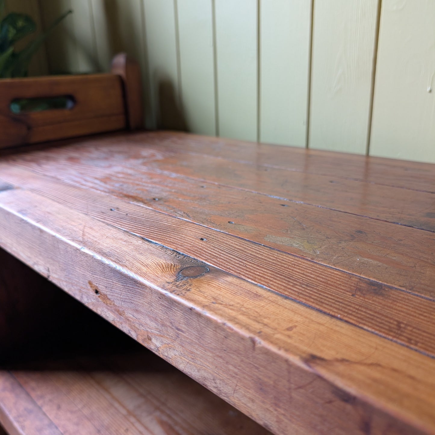 Antique Bench Seat with Shelf