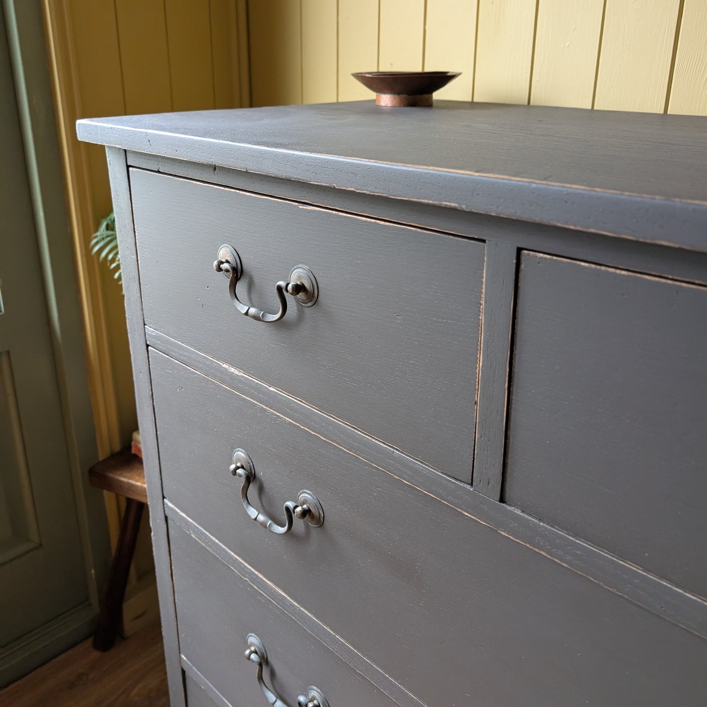 Painted Antique Chest of Drawers.